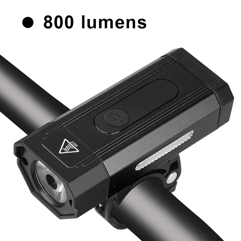 New 800 lumens Bicycle Headlight USB Rechargeable Bike Front Lights Waterproof 4 Lighting Modes LED Headlight Bike Accessories
New 800 lumens Bicycle Headlight USB Rechargeable Bike Front Lights Waterproof 4 Lighting Modes LED Headlight Bike Accessories