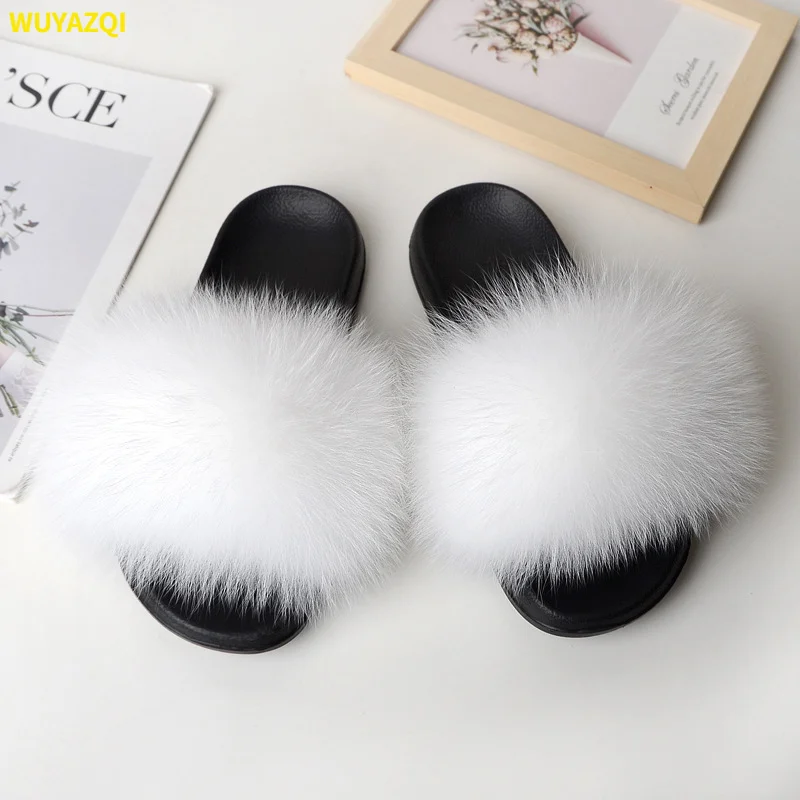 WUYAZQI Women's shoes new fox hair wear female slippers one word slipper home wool shoes fashion women's cool slippers B8
WUYAZQI Women's shoes new fox hair wear female slippers one word slipper home wool shoes fashion women's cool slippers B8