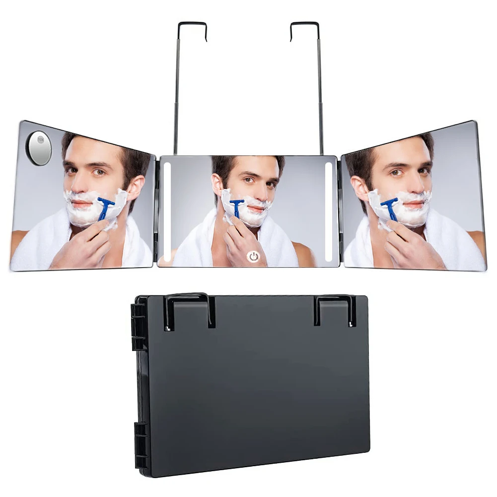 Makeup Mirror Trifold Foldable 360 Degree Bathroom Rear View Height Adjustable Self Cutting Styling Shaving Cosmetic Tool Shower
Makeup Mirror Trifold Foldable 360 Degree Bathroom Rear View Height Adjustable Self Cutting Styling Shaving Cosmetic Tool Shower