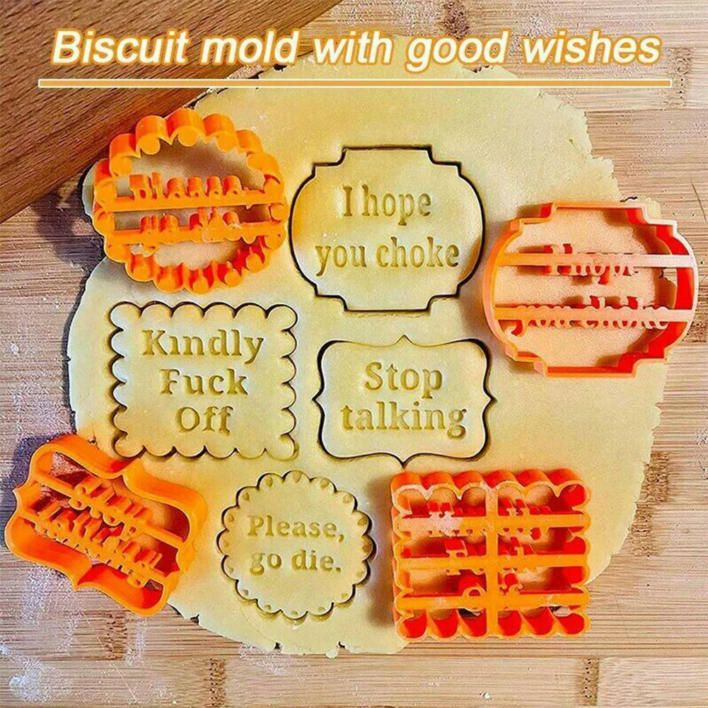 4 pcs Cookie Mold with Good Wishes Plastic Cookie Mold Funny Cookie Cutter Cake Mold DIY Pastry Tool Baking Cookie Accessories
4 pcs Cookie Mold with Good Wishes Plastic Cookie Mold Funny Cookie Cutter Cake Mold DIY Pastry Tool Baking Cookie Accessories