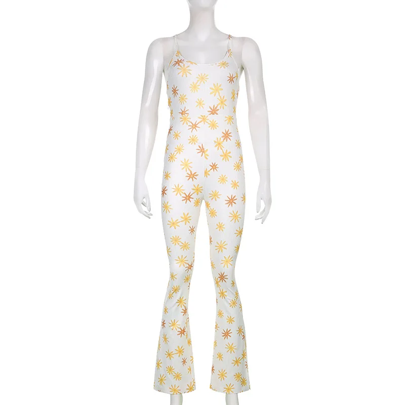Autumn women's new sexy tight-fitting flower print suspenders pit strip slit jumpsuit
Autumn women's new sexy tight-fitting flower print suspenders pit strip slit jumpsuit