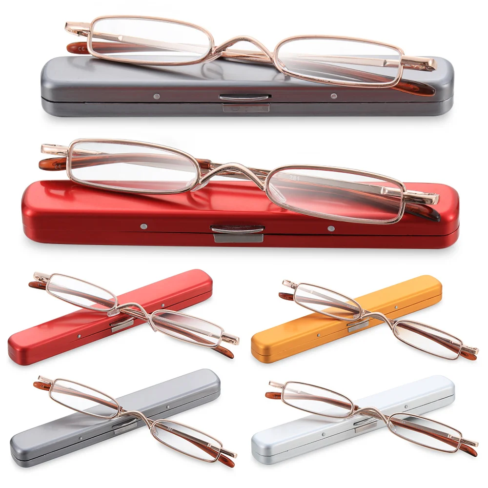 Unisex Mini Tragbare Metall Rahmen Lesebrille Mit Metall Fall Heiße Dünne Brillen Vision Care Reader Brille + 1,0 zu 4,0 
Unisex Mini Tragbare Metall Rahmen Lesebrille Mit Metall Fall Heiße Dünne Brillen Vision Care Reader Brille + 1,0 zu 4,0