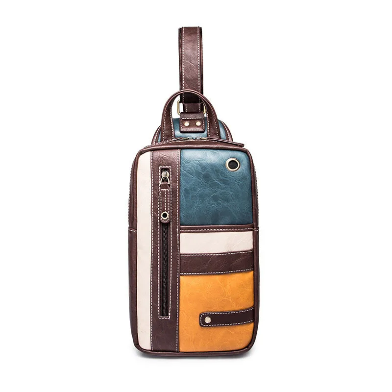 Patchwork Color Men's Sling Shoulder Bag Waterproof PU Leather Crossbody Messenger Chest Bags Casual Travel Waist Pack Rucksack
Patchwork Color Men's Sling Shoulder Bag Waterproof PU Leather Crossbody Messenger Chest Bags Casual Travel Waist Pack Rucksack