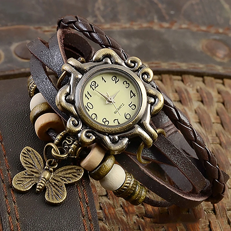 Women's Casual Vintage Multilayer Butterfly Faux Leather Bracelet Wrist Watch Ladies Female Clock Montre Femme Relogios
Women's Casual Vintage Multilayer Butterfly Faux Leather Bracelet Wrist Watch Ladies Female Clock Montre Femme Relogios