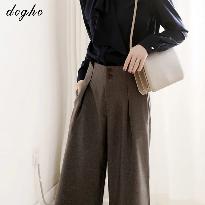 DOGHC Minimalist Light Luxury Fashion Women's 2022 Pants Lady Drape Wide-leg Straight Casual Mature Temperament Soft OL W26K7256
DOGHC Minimalist Light Luxury Fashion Women's 2022 Pants Lady Drape Wide-leg Straight Casual Mature Temperament Soft OL W26K7256
