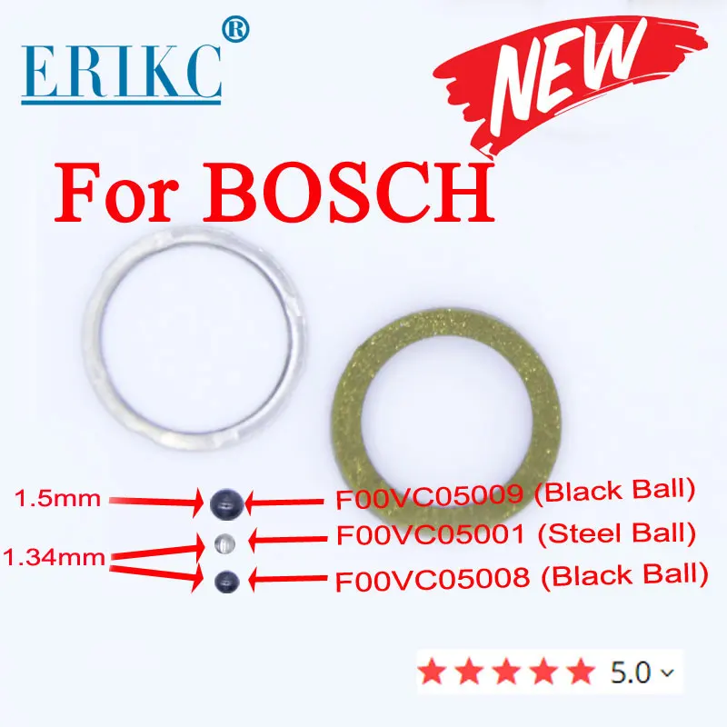 Sealing Rings F00VC99002 Diesel Injector Valve Repair Kits Steel Ball F00VC05001 1.34mm F00VC05008 F00VC05009 1.5mm for Bosch
Sealing Rings F00VC99002 Diesel Injector Valve Repair Kits Steel Ball F00VC05001 1.34mm F00VC05008 F00VC05009 1.5mm for Bosch