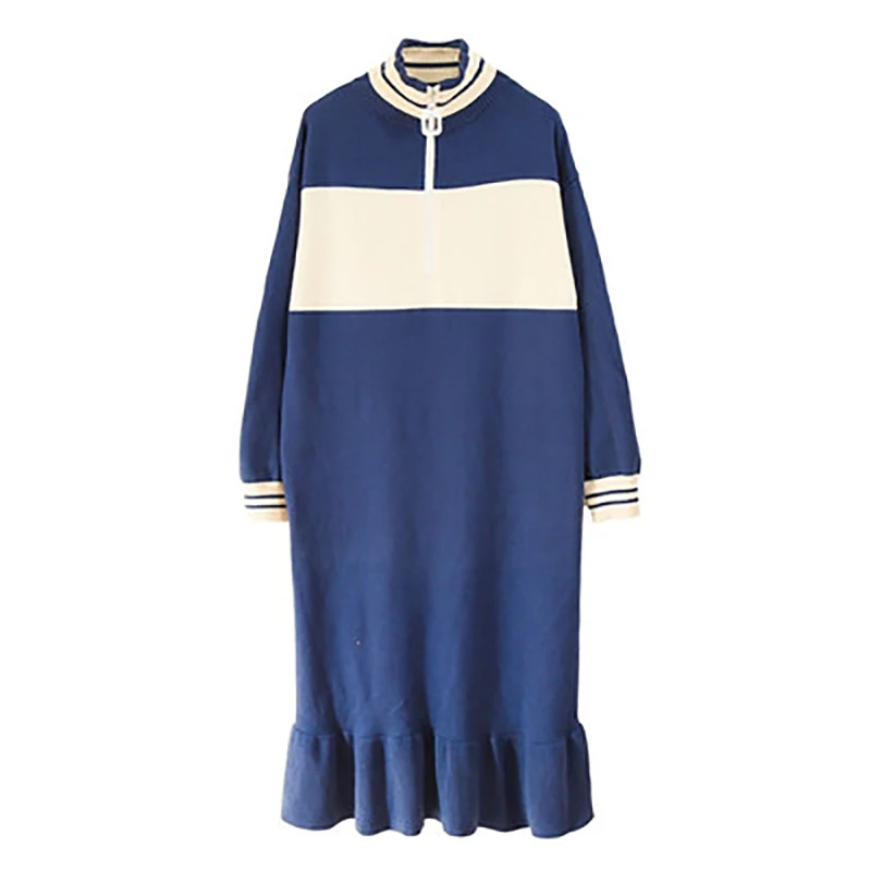 New Autumn and Winter Thicken High Collar Sweater Dress Loose Style Fall Knitted Clothes for Women 2021
New Autumn and Winter Thicken High Collar Sweater Dress Loose Style Fall Knitted Clothes for Women 2021