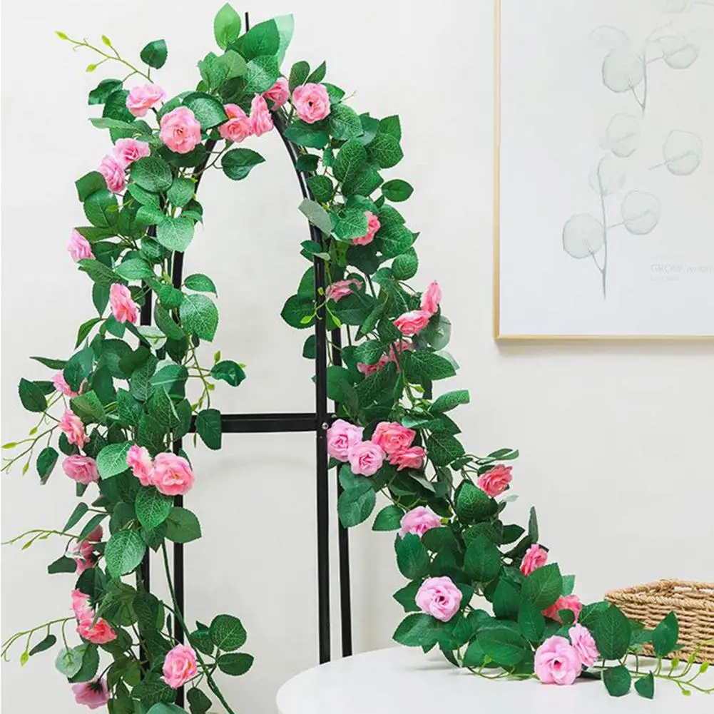 

Искусственные Висячие Цветы для стен, рождественские искусственные растения, гирлянда с листьями, романтическое свадебное украшение для д...