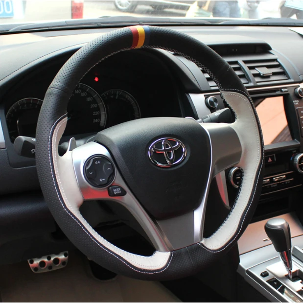 For Toyota MarkX Camry Verso RAV4 Prius DIY hand-stitched suede leather car steering wheel cover
For Toyota MarkX Camry Verso RAV4 Prius DIY hand-stitched suede leather car steering wheel cover