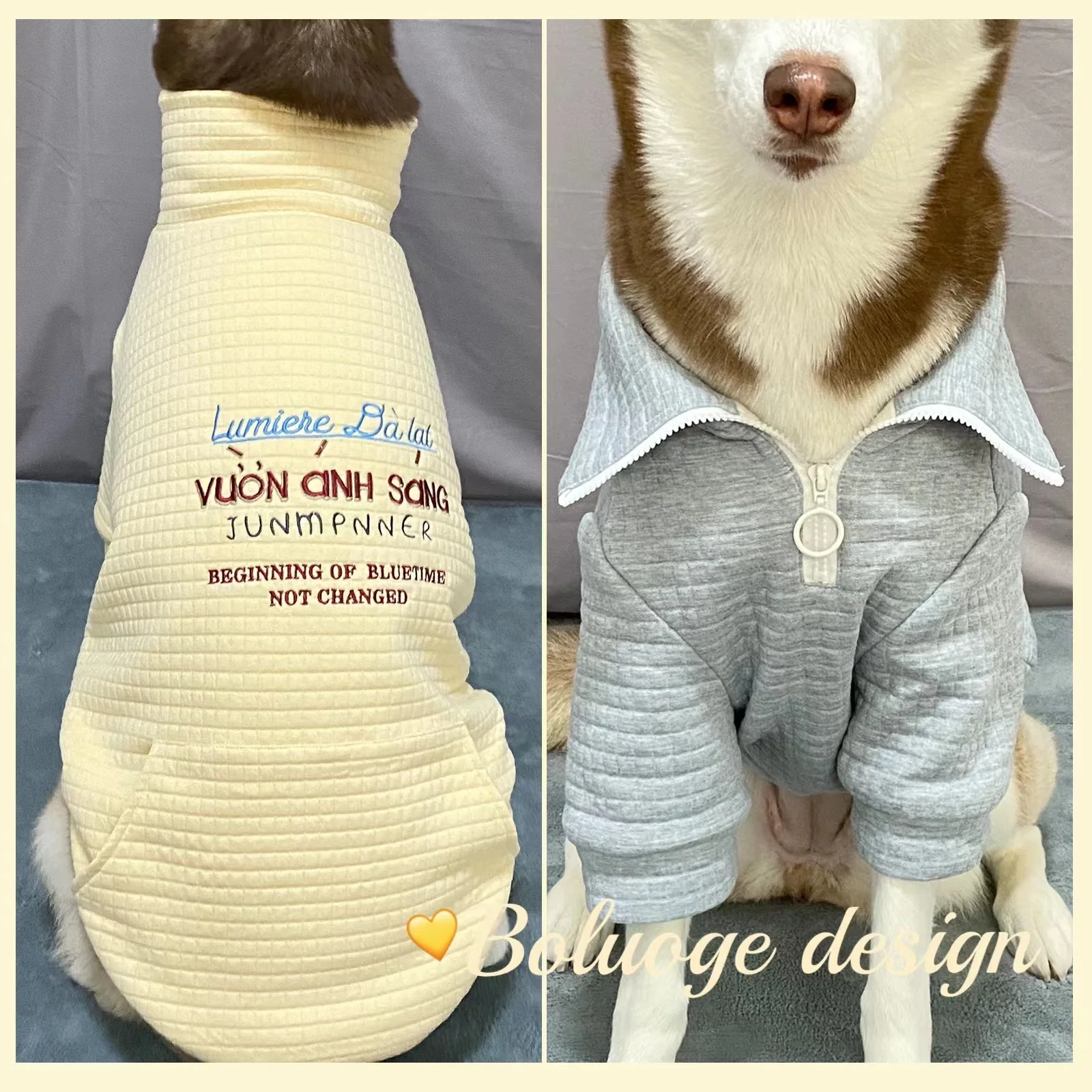 Big dog clothes high collar zipper plus fleece dog clothes soft suitable for Husky Cocker Spaniel Bulldog dog coat
Big dog clothes high collar zipper plus fleece dog clothes soft suitable for Husky Cocker Spaniel Bulldog dog coat