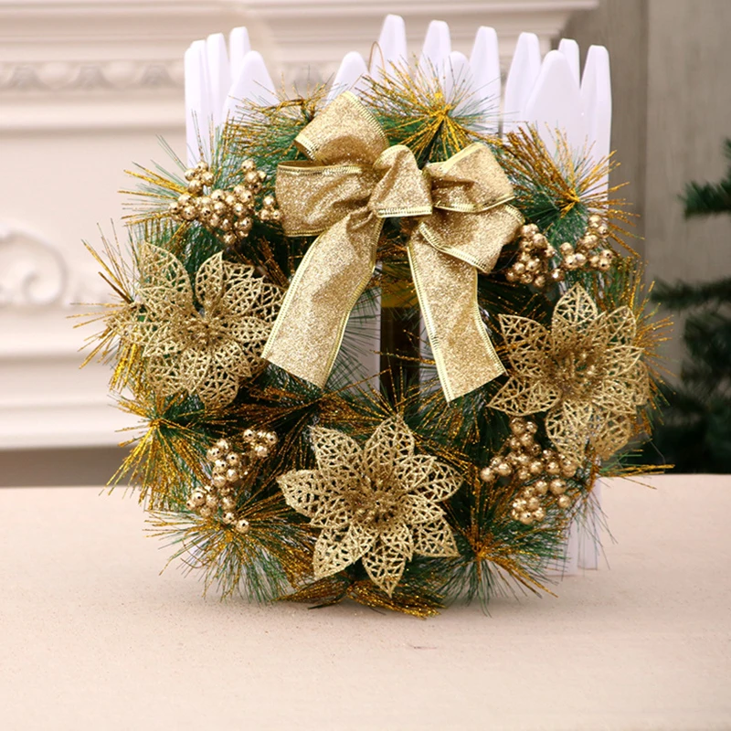 30/40cm Christmas Golden Red Ball Bow Pinecone Wreath Festival Party Dinner Door Windows Decoration
30/40cm Christmas Golden Red Ball Bow Pinecone Wreath Festival Party Dinner Door Windows Decoration