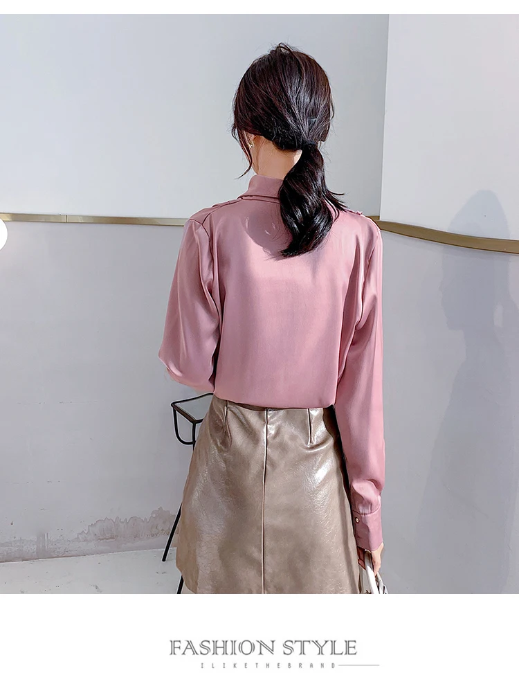 New fashion Satin Chiffon shirt Autumn Long sleeve Office lady blouse Solid color V neck Womens tops and blouses Blusa
New fashion Satin Chiffon shirt Autumn Long sleeve Office lady blouse Solid color V neck Womens tops and blouses Blusa