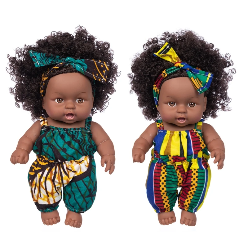 Black African Dolls Black Baby Dressed Mini Cute Curly Explosive Hairstyle Doll Silicone Vinyl Baby Black 8-inch Vinyl Baby Toy
Black African Dolls Black Baby Dressed Mini Cute Curly Explosive Hairstyle Doll Silicone Vinyl Baby Black 8-inch Vinyl Baby Toy
