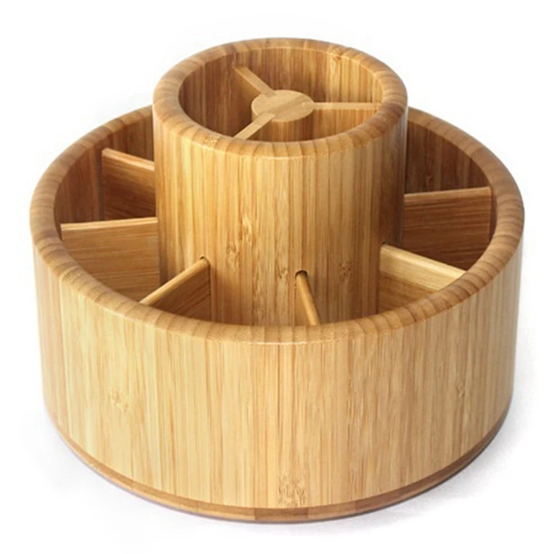 Bamboo Desk Storage Box Rotatable Pen Holder Stationery Storage Box 360 Degree Rotation for School Office
Bamboo Desk Storage Box Rotatable Pen Holder Stationery Storage Box 360 Degree Rotation for School Office