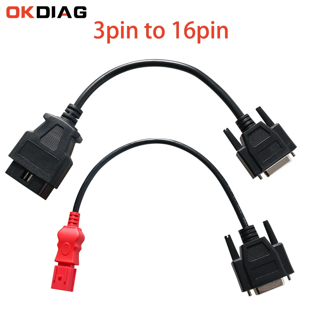 

For YAMAHA 3P to 16P OBD2 Adapter Auto Diagnostic Connector EFI Motorcycle Detector 3pin to 16pin OBDII Extension Cable