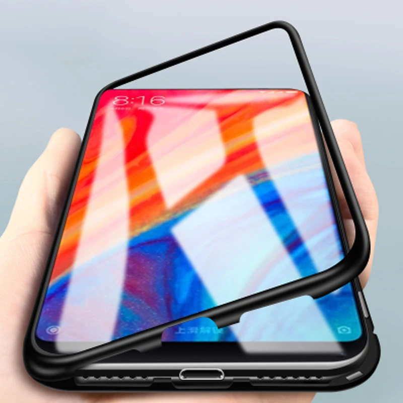 Магнитный металлический чехол для телефона Xiaomi Redmi 8 9a 9c Note 8T 9s 9 Pro Max двухсторонний