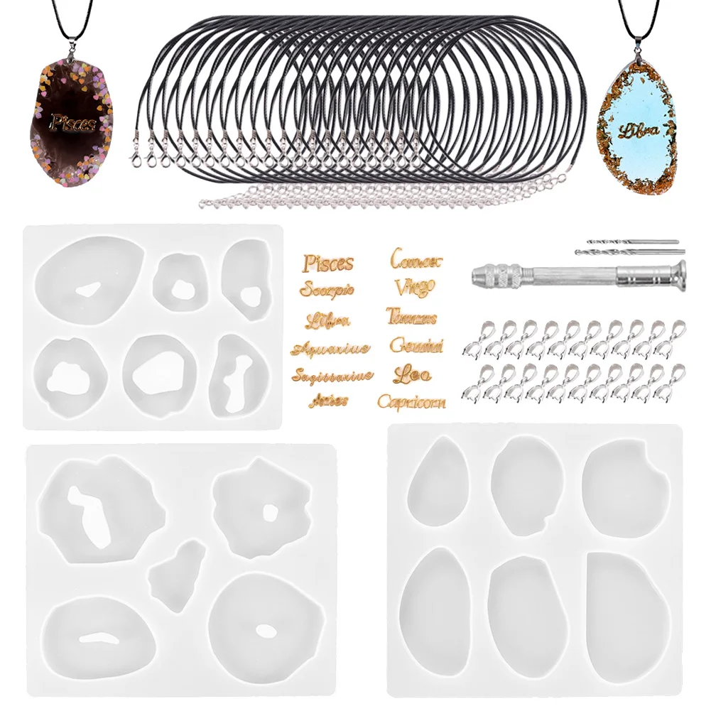 47pcs DIY Casting Epoxy Necklaces Bracelets Craft Pendant Jewelry Making Non Stick Practical Resin Mold Kit Handmade Accessories
47pcs DIY Casting Epoxy Necklaces Bracelets Craft Pendant Jewelry Making Non Stick Practical Resin Mold Kit Handmade Accessories