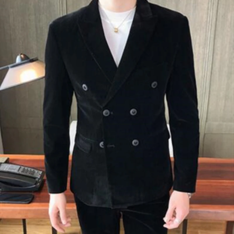 Tailor Made Fashion Elegant Loose Style Suits Black Velvet Slim Fit Tuxedo For Wedding Dress Dinner Business Party Male Clothing
Tailor Made Fashion Elegant Loose Style Suits Black Velvet Slim Fit Tuxedo For Wedding Dress Dinner Business Party Male Clothing