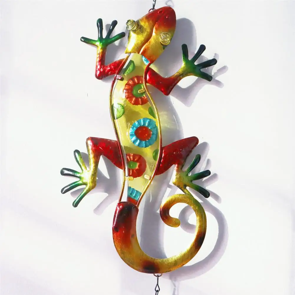 Металлическая подвеска в виде ящерицы, геккона, желтого/синего/красного цвета 
Металлическая подвеска в виде ящерицы, геккона, желтого/синего/красного цвета