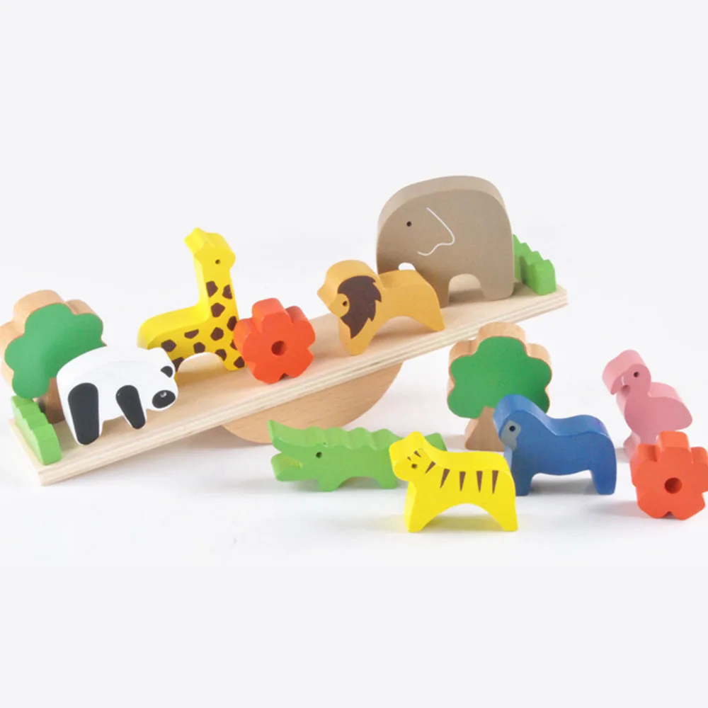 Baby Toys Cute Forest Animal Seesaw Building Blocks Wooden Balance Wood Toys For Children Creative Assembling Educational Toys
Baby Toys Cute Forest Animal Seesaw Building Blocks Wooden Balance Wood Toys For Children Creative Assembling Educational Toys