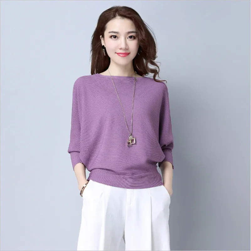 10 Colors Women Pullover Sweater Casual Solid Knitting Sweater Bat Sleeve Slim Thin Bottom Shirt For Spring High Quality
10 Colors Women Pullover Sweater Casual Solid Knitting Sweater Bat Sleeve Slim Thin Bottom Shirt For Spring High Quality