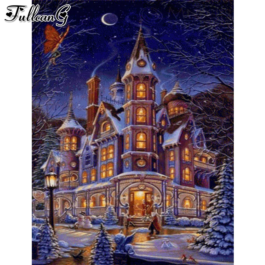 5D DIY Diamond Painting Snow Night Castle Scenery Mosaic Embroidery Rhinestone Cross Stitch Pictures Home Decoration AA3154
5D DIY Diamond Painting Snow Night Castle Scenery Mosaic Embroidery Rhinestone Cross Stitch Pictures Home Decoration AA3154