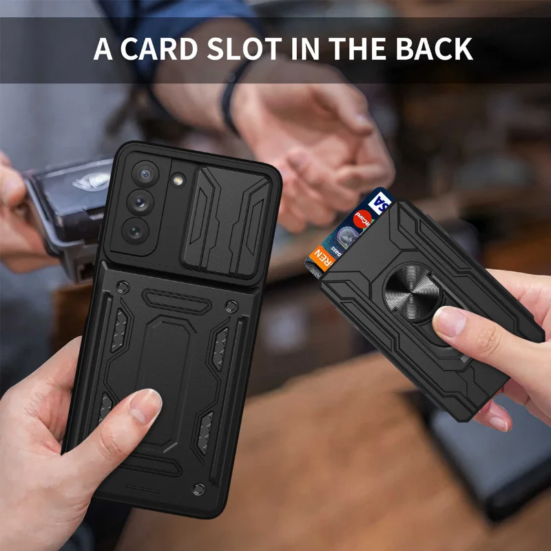 Phone Case For Samsung Galaxy A33 A53 2022 5G S21 S22 S20 Note 20 Ultra Plus FE With Ring Bracket Card Package Push Window Cover
Phone Case For Samsung Galaxy A33 A53 2022 5G S21 S22 S20 Note 20 Ultra Plus FE With Ring Bracket Card Package Push Window Cover