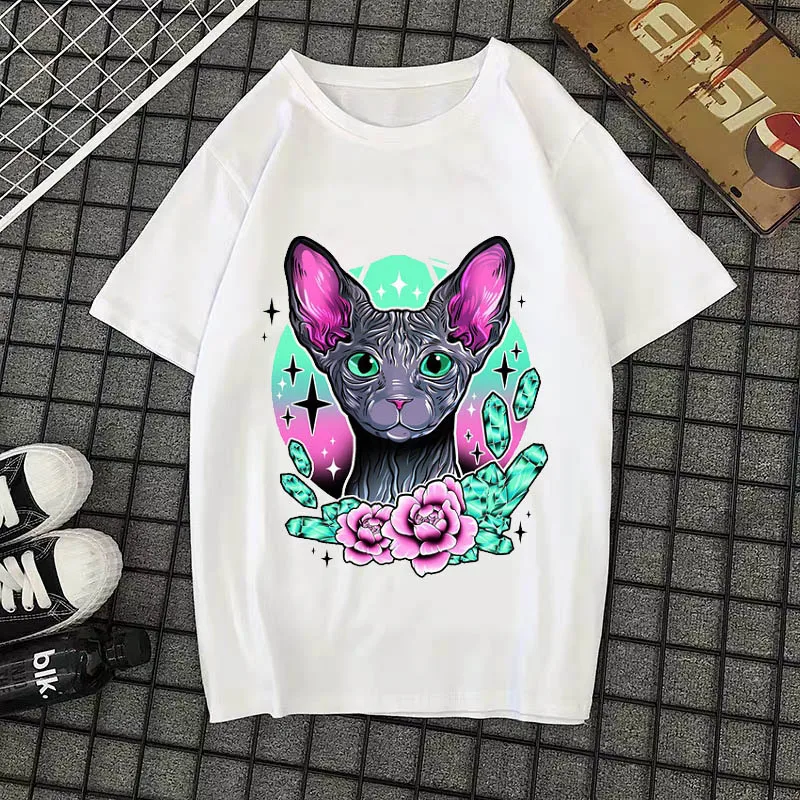 korean style Vintage T-shirt women Flowers Sphynx Cat Tattoos Print Tops Tee Casual Fashion Short Sleeve Female aesthetic tshirt
korean style Vintage T-shirt women Flowers Sphynx Cat Tattoos Print Tops Tee Casual Fashion Short Sleeve Female aesthetic tshirt