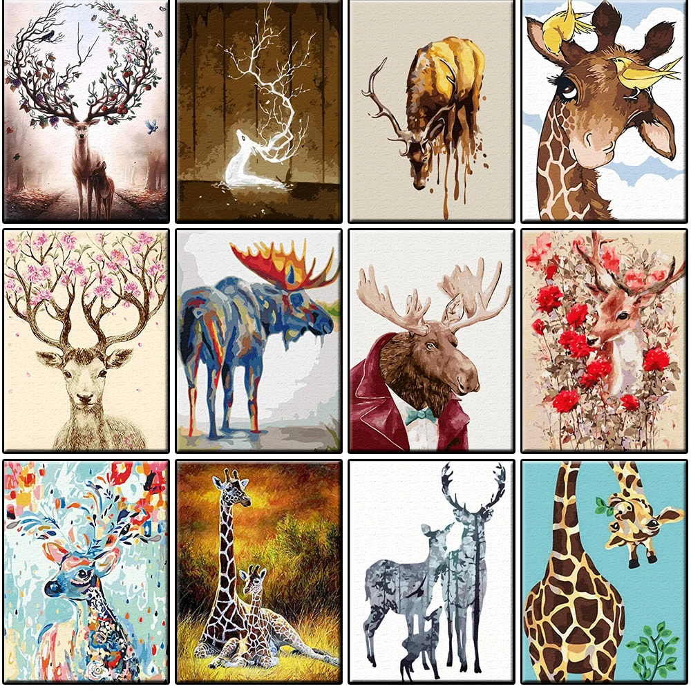 Abstract Animals DIY Oil Painting By Numbers Elk Giraffe Sika Deer Acrylic Picture Coloring By Numbers Home Decor Unique Gift
Abstract Animals DIY Oil Painting By Numbers Elk Giraffe Sika Deer Acrylic Picture Coloring By Numbers Home Decor Unique Gift