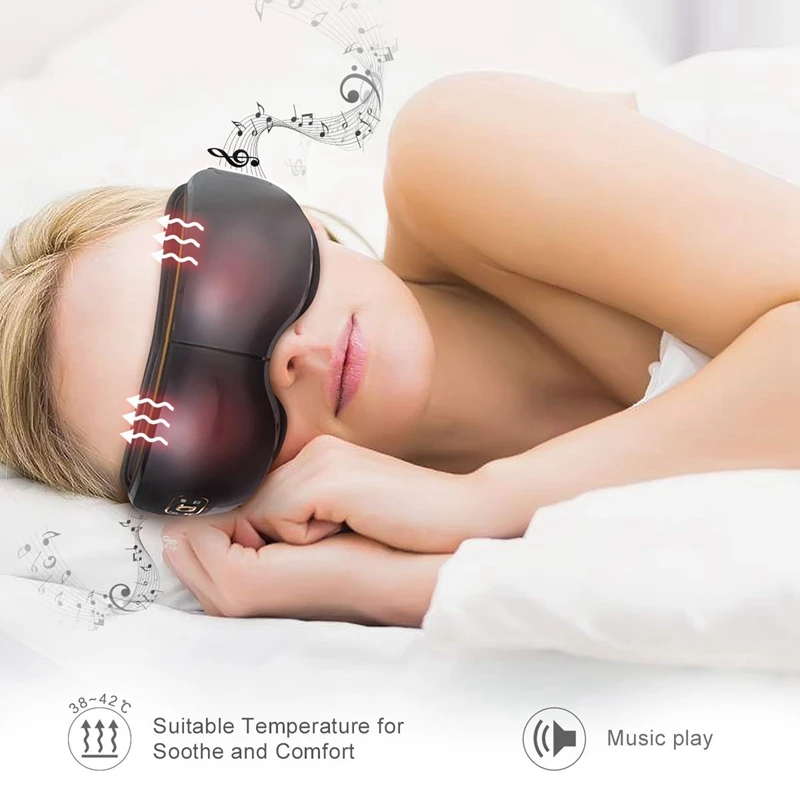 Rechargeable Eye Massager for Dry Eye with Vibration to Refresh Mind and Music Air Pressure for Fatigue Relief Improve Sleeping 
Rechargeable Eye Massager for Dry Eye with Vibration to Refresh Mind and Music Air Pressure for Fatigue Relief Improve Sleeping