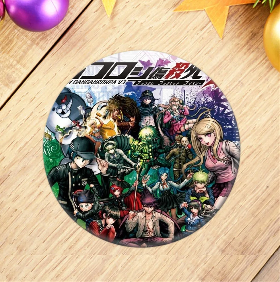 Игра Аниме Danganronpa: Trigger Happy Havoc значок для косплея мультяшная фигура металлический