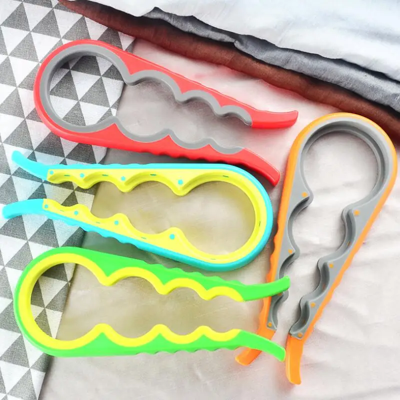 Multi-function 4 in 1 bottle Opener Anti-skid Wring lid utensil Creative plastics bottle Opener Kitchen tools LX8540
Multi-function 4 in 1 bottle Opener Anti-skid Wring lid utensil Creative plastics bottle Opener Kitchen tools LX8540