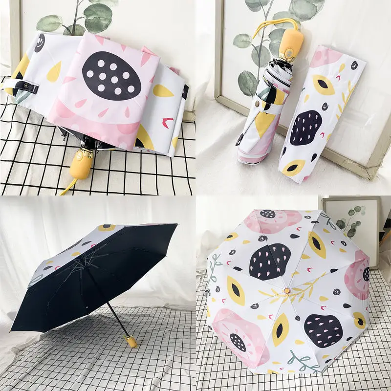Sunny and rainy lovely student creative sunshade women's small fresh folding umbrella sunshade UV protection
Sunny and rainy lovely student creative sunshade women's small fresh folding umbrella sunshade UV protection