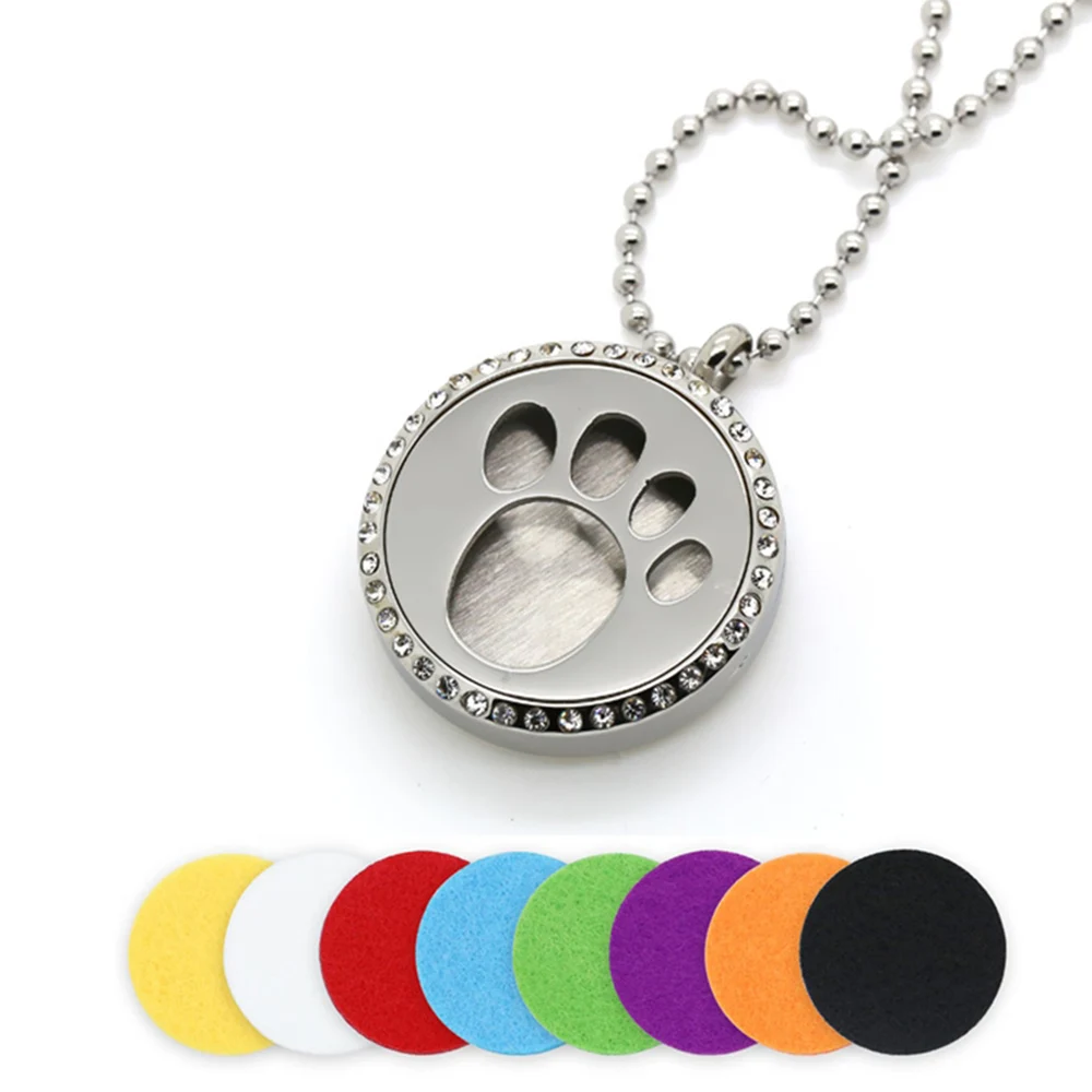 BOFEE Crystal Essential Oil Necklace Locket Stainless steel Silver Dog Paw Magnet Aromatherapy Perfume Diffuser Pendant 30MM
BOFEE Crystal Essential Oil Necklace Locket Stainless steel Silver Dog Paw Magnet Aromatherapy Perfume Diffuser Pendant 30MM
