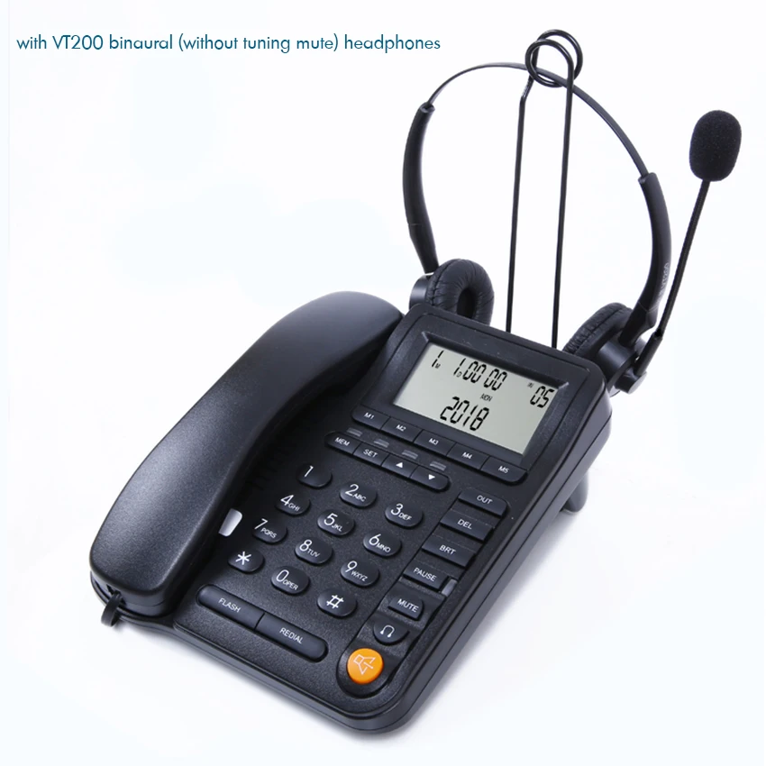 Call Center Corded Phone with Headset Noise Canceling Microphone, Caller ID Receiver Speakerphone Home Office Landline Telephone
Call Center Corded Phone with Headset Noise Canceling Microphone, Caller ID Receiver Speakerphone Home Office Landline Telephone
