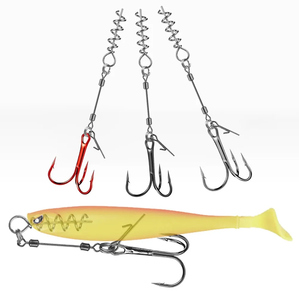 3× Fishing Treble Hooks With Center Spring Pin Twistlock Screw Rigs For Soft Lure High Carbon Steel Treble Hooks For Bass Carp
3× Fishing Treble Hooks With Center Spring Pin Twistlock Screw Rigs For Soft Lure High Carbon Steel Treble Hooks For Bass Carp