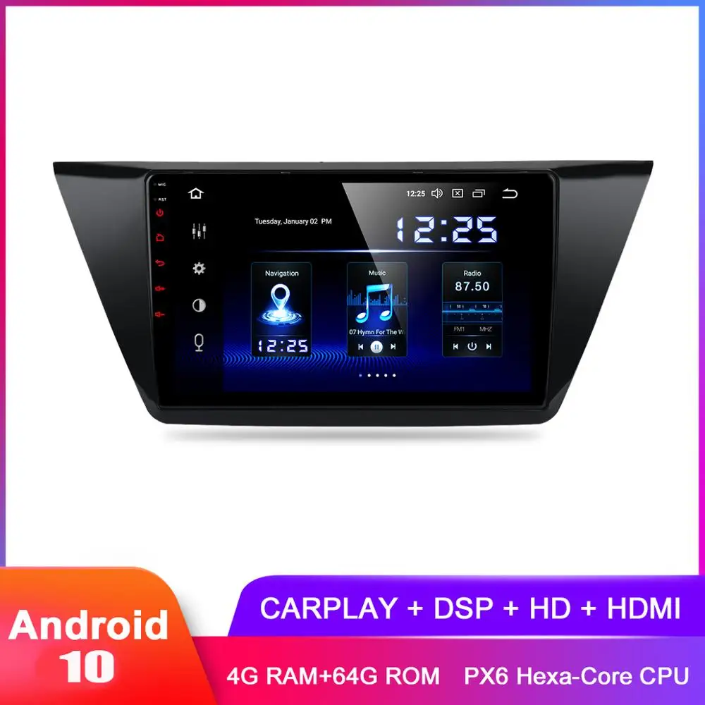 Автомагнитола 10 2 "с IPS дисплеем Android стерео GPS для Touran 2016 2017 2018 Авторадио Wi Fi DSP аудио и видео головное
