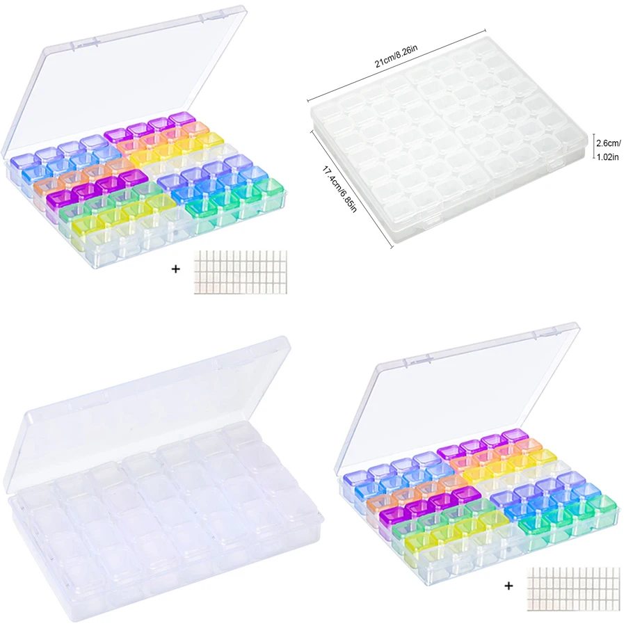 56/28 64 ячейки 5D «сделай сам» коробка для аксессуаров для алмазной живописи Стразы органайзер для вышивания кристальных бусин контейнер для х...
56/28 64 ячейки 5D «сделай сам» коробка для аксессуаров для алмазной живописи Стразы органайзер для вышивания кристальных бусин контейнер для х...