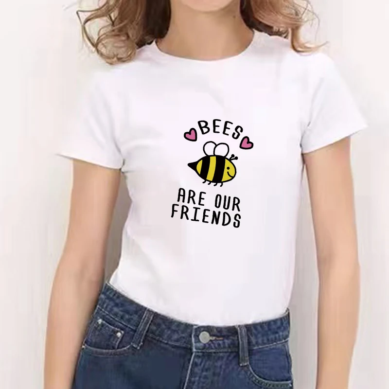 Casual Women T Shirt Tee Female T Shirt Summer Short Sleeve Lovely Bee Printed O-Neck T-Shirt Fashion Top Tees Female Clothing
Casual Women T Shirt Tee Female T Shirt Summer Short Sleeve Lovely Bee Printed O-Neck T-Shirt Fashion Top Tees Female Clothing