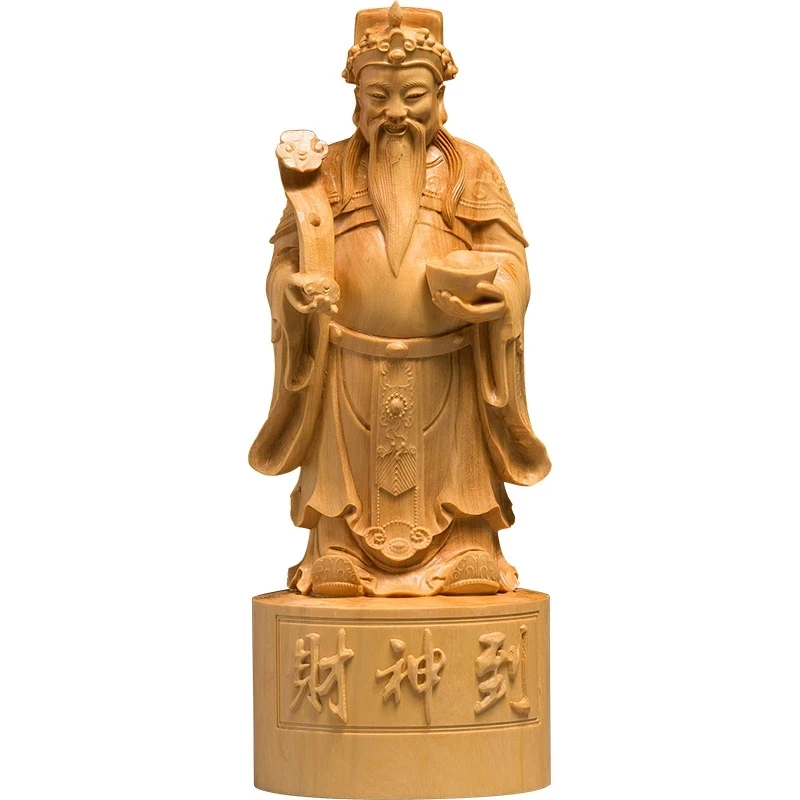 Wealth God with Gold Ingot and Ruyi Wooden Statue Solid Wood Chinese Lucky Buddha
Wealth God with Gold Ingot and Ruyi Wooden Statue Solid Wood Chinese Lucky Buddha