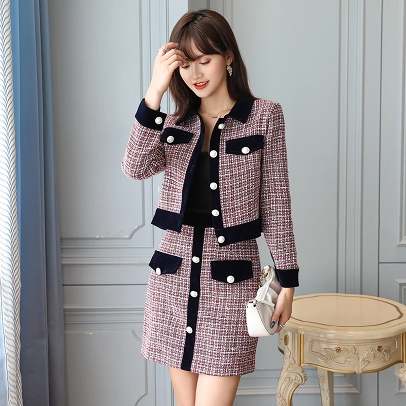 Autumn winter Women Tracksuits Outfits short Jacket Coat + Skirt Two Piece Set Female Vintage Woolen Suits Sets Clothes
Autumn winter Women Tracksuits Outfits short Jacket Coat + Skirt Two Piece Set Female Vintage Woolen Suits Sets Clothes