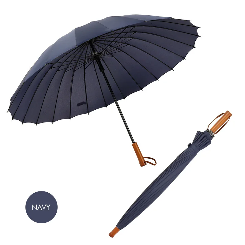 Premium Family Wooden Strong Windproof Umbrella Sliding Long Handle Non Automatic Long Large Rain Parasols 
Premium Family Wooden Strong Windproof Umbrella Sliding Long Handle Non Automatic Long Large Rain Parasols
