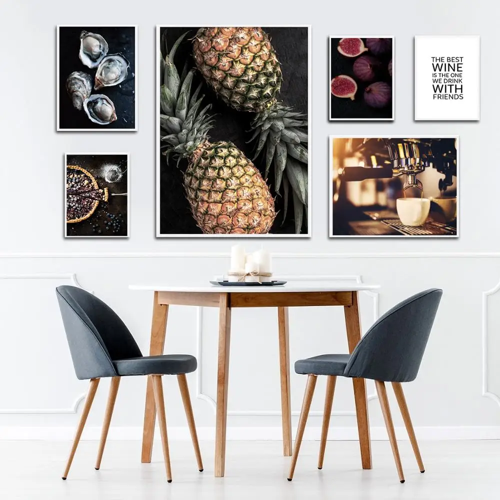 Food Kitchen Poster Wall Art Canvas Print Blueberry Pie Fig Coffee Painting Decorative Picture Modern Dining Room Decoration
Food Kitchen Poster Wall Art Canvas Print Blueberry Pie Fig Coffee Painting Decorative Picture Modern Dining Room Decoration