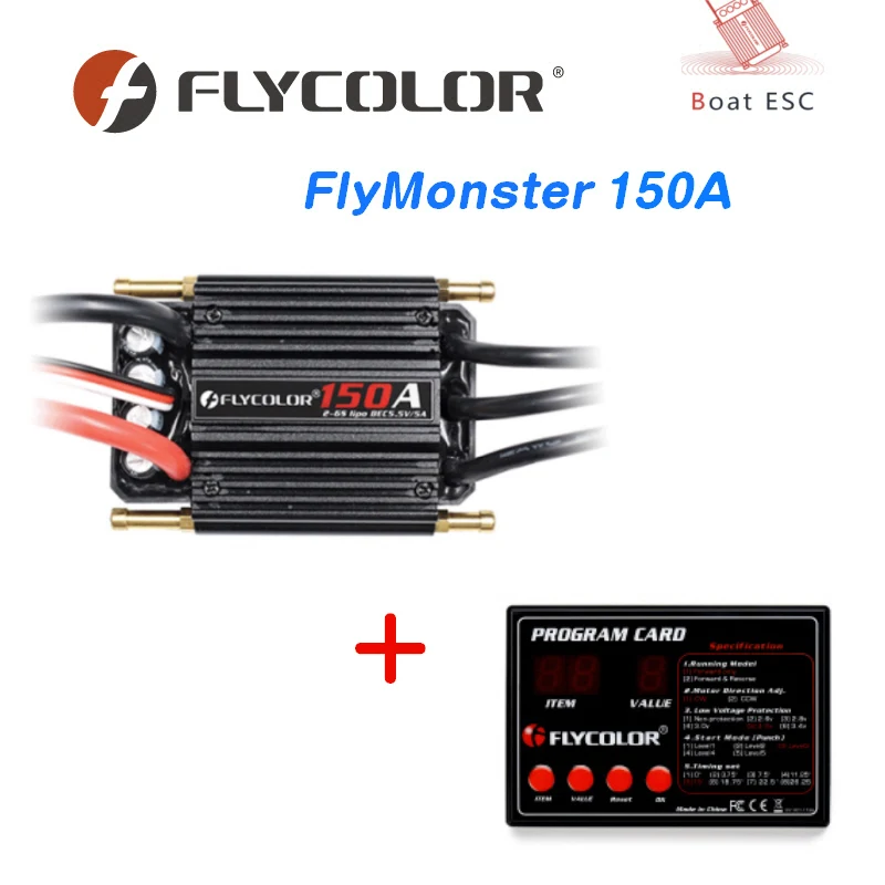 Flycolor 150A Скорость контроллер бесщеточный ESC Поддержка 2-6S BEC 5,5 V/5A для модель корабля RC лодка 
Flycolor 150A Скорость контроллер бесщеточный ESC Поддержка 2-6S BEC 5,5 V/5A для модель корабля RC лодка