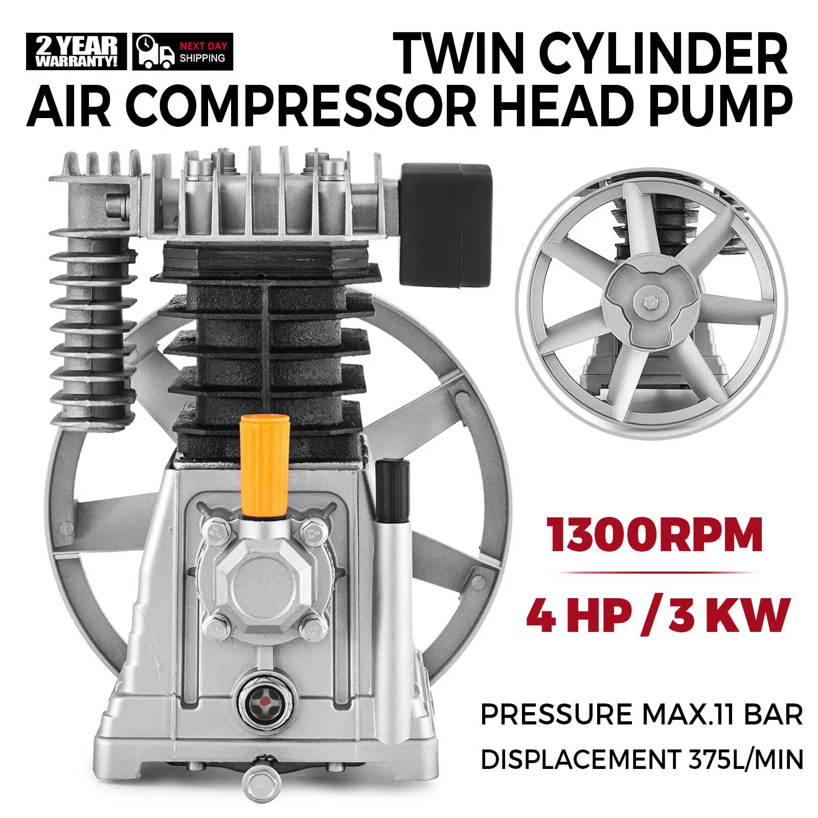 3HP 115PSI Одиночная Стадия 11.8cfm одноступенчатый воздушный компрессор насос