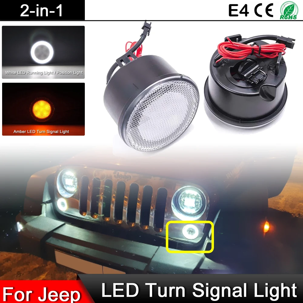For Jeep Wrangler JK 2007-2017 Clear /Smoked Lens Front LED Turn Signal Assembly White Daytime Light Amber Turn Signal Lights
For Jeep Wrangler JK 2007-2017 Clear /Smoked Lens Front LED Turn Signal Assembly White Daytime Light Amber Turn Signal Lights