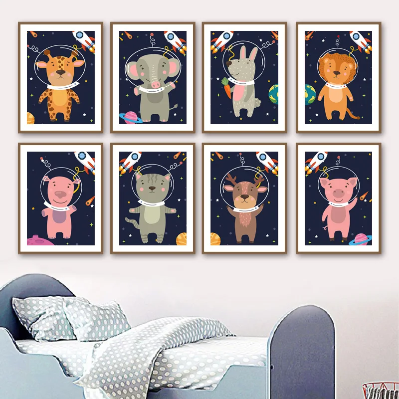 Wall Art Canvas Painting Cartoon Animal Space Astronaut Rocket Planet Nordic Posters And Prints Wall Pictures Kids Room Decor
Wall Art Canvas Painting Cartoon Animal Space Astronaut Rocket Planet Nordic Posters And Prints Wall Pictures Kids Room Decor