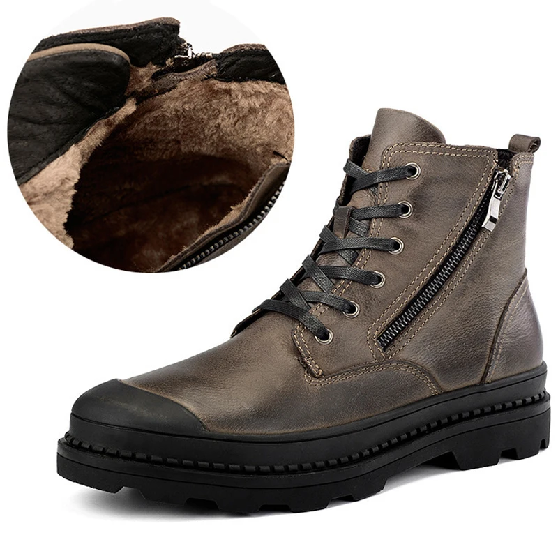High Quality Men Winter Boots For Martin Boots Genuine Leather Men's Boots First Layer Cowhide Men's Ankle Boots Male Shoes 2023
High Quality Men Winter Boots For Martin Boots Genuine Leather Men's Boots First Layer Cowhide Men's Ankle Boots Male Shoes 2023