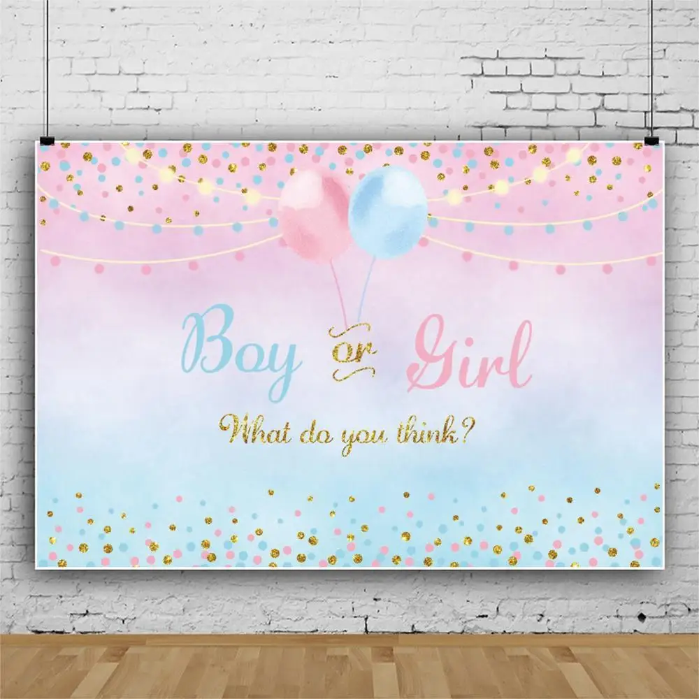 Boy or Girl Gender Reveal Backdrop Photocall Blue Pink Dots Balloon Newborn Background Baby Shower Party Glitter Design Backdrop
Boy or Girl Gender Reveal Backdrop Photocall Blue Pink Dots Balloon Newborn Background Baby Shower Party Glitter Design Backdrop