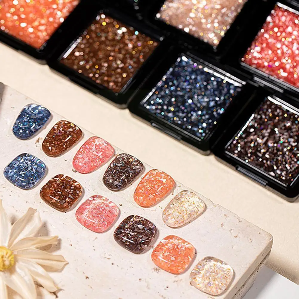 New Trendy Hybrid Glitter Nail Uv Gel Unique Starry Sequins Uv Polish Flashing Nail Art Glitter Gel For Nail M8v9
New Trendy Hybrid Glitter Nail Uv Gel Unique Starry Sequins Uv Polish Flashing Nail Art Glitter Gel For Nail M8v9